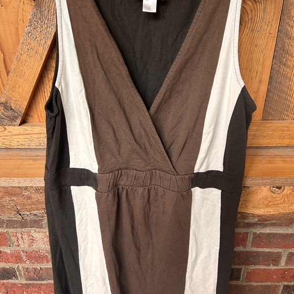 Ann Taylor Loft Brown and White Sleeveless Dress - Picture 4 of 4